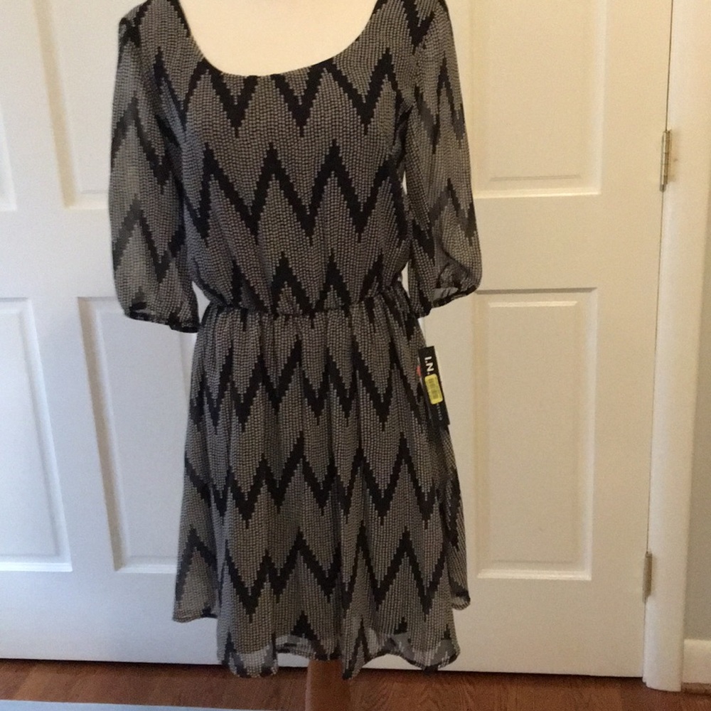NWT I.N. San Francisco chevron dress